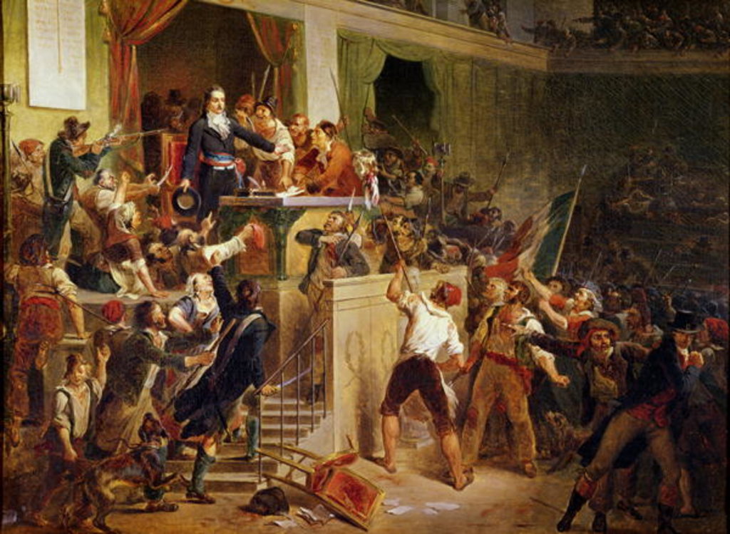 Detail of Francois Boissy d'Anglas Saluting the Head of the Deputy Jean Feraud 1 Priarial An III 1831 by Jean Alphonse Roehn