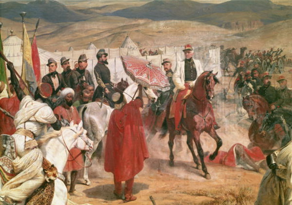 Detail of Marshal Thomas Bugeaud and Colonel Joseph Vantini During the Conquest of Algeria, 1846 by Emile Jean Horace Vernet