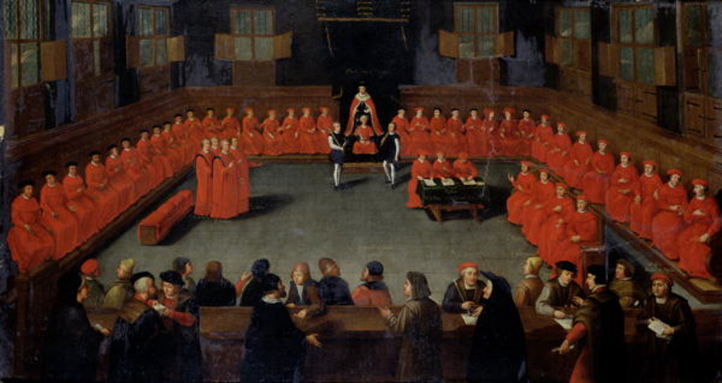 Detail of The Council of Malines by Flemish School