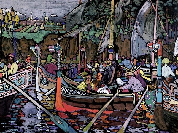 Detail of Song of the Volga, 1906 by Wassily Kandinsky