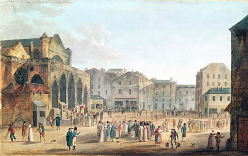 Detail of View of Saint-Germain-l'Auxerrois, c.1802 by Thomas Naudet