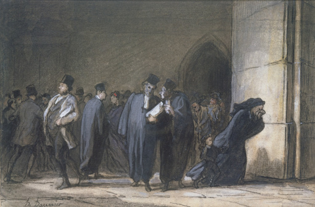 Detail of At the Palace of Justice, c.1862-65 by Honore Daumier