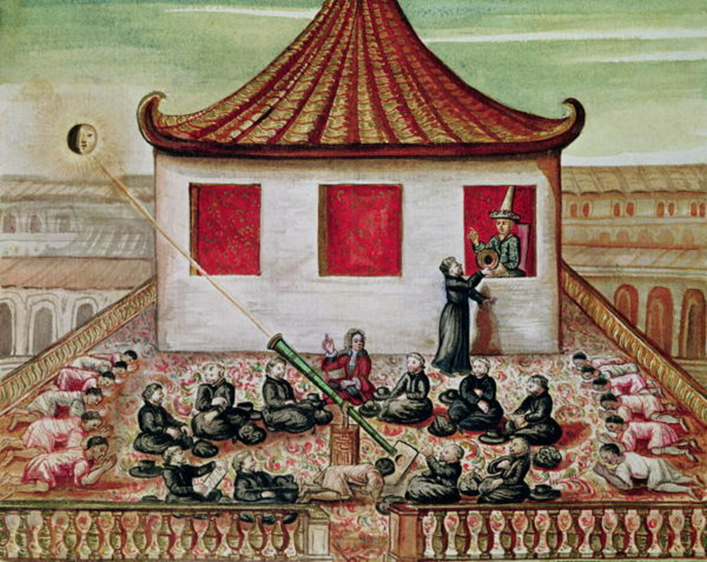 Detail of The Eclipse of the Sun in Siam in 1688 by French School