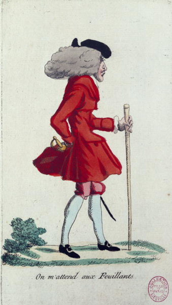 Detail of On m'attends aux Feuillants, caricature of the French Revolution, c.1791-92 by French School