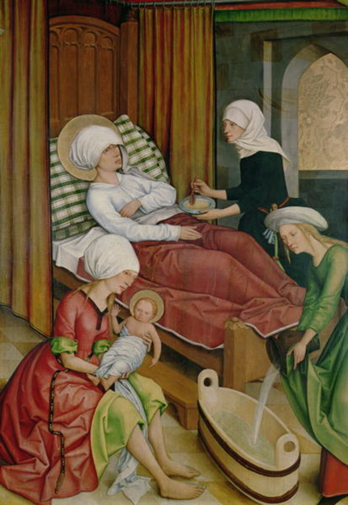 Detail of The Birth of the Virgin, c.1500 by Master of the Pfullendorf Altar