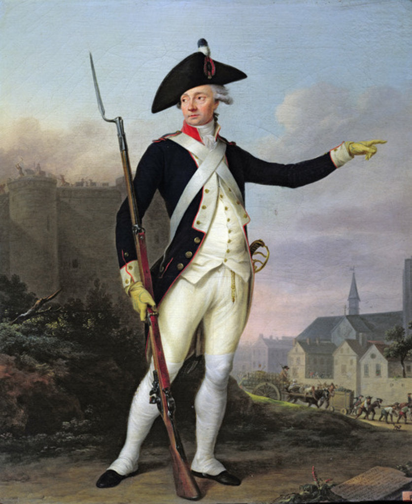 Detail of Citizen Nau-Deville in the Uniform of the National Guard, 15th July 1789, 1790 by Jean Francois Marie Bellier