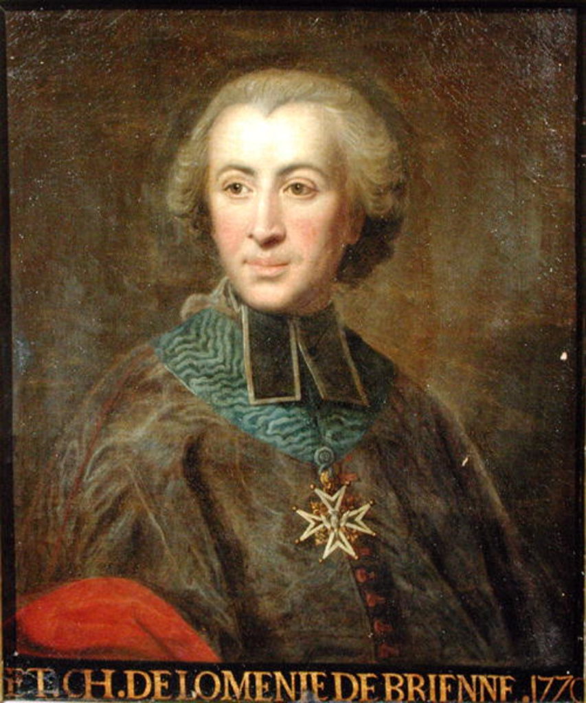Detail of Cardinal Etienne-Charles de Lomenie de Brienne by French School