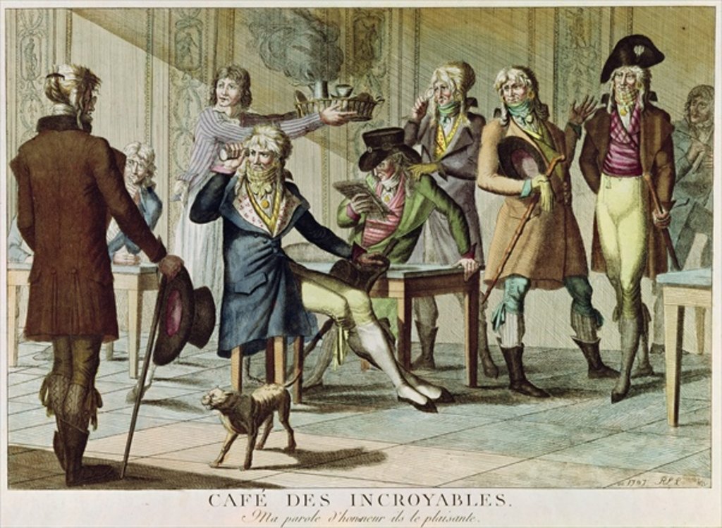 Detail of Le Cafe des Incrediables, 1797 by French School