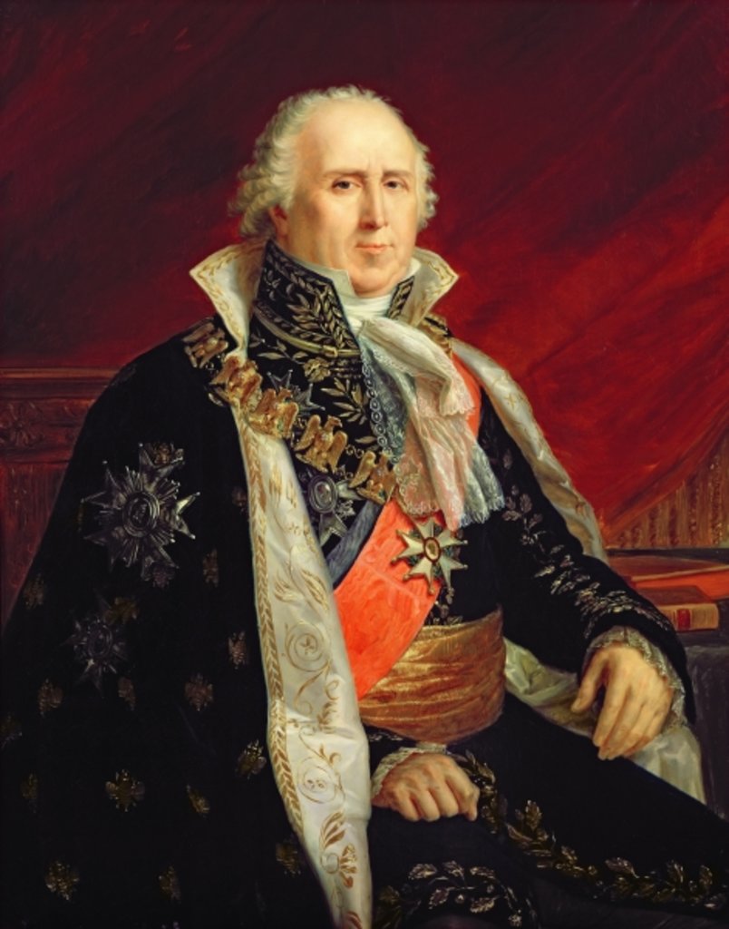 Detail of Charles-Francois Lebrun Duke of Plaisance in the Costume of the Archtreasurer of the Empire by Francois Pascal Simon Baron Gerard