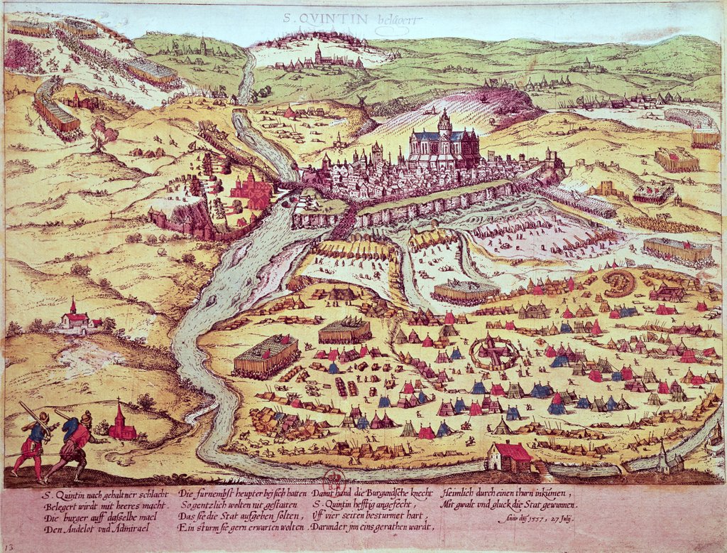 Detail of The Siege of St. Quentin, 27th July 1557 by Franz Hogenberg