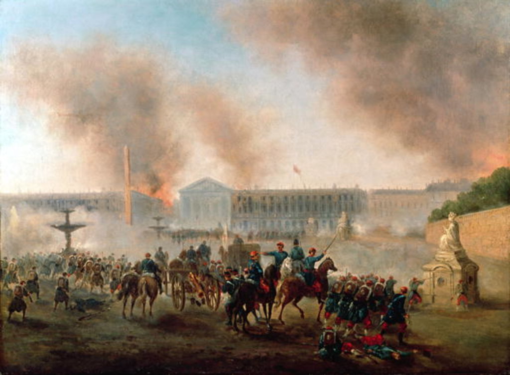 Detail of Battle in the Place de la Concorde, 1871 by Gustave Clarence Rodolphe Boulanger