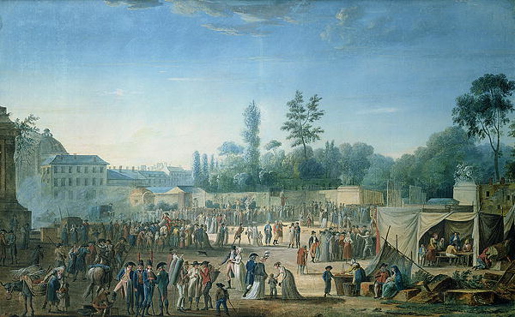 Detail of View of the Tuileries from the Place de la Revolution, 1799 by Thomas Naudet