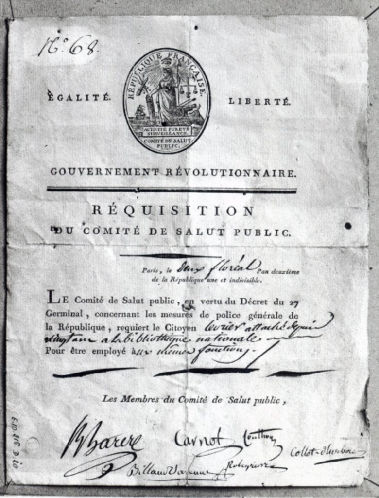 Detail of Requisition of the Committee of Public Safety, 1789-99 by French School