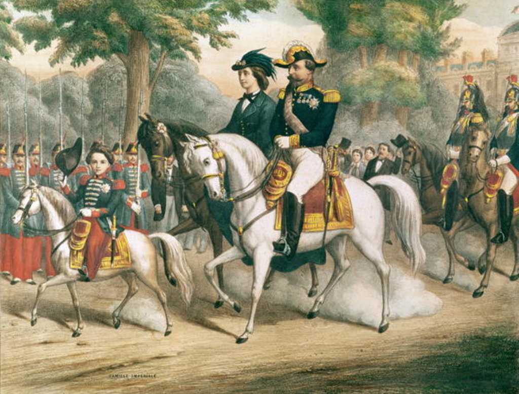 Detail of The Imperial Family on Horseback by French School