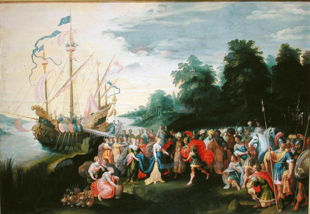 Detail of The Disembarkation of Cleopatra at Tarsus by Frans II the Younger Francken