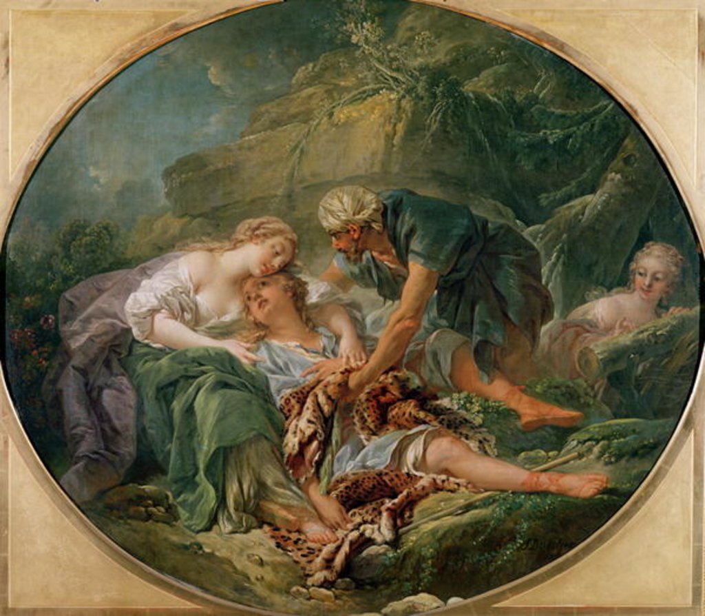 Detail of Amintas Brought Back to Life in the Arms of Sylvie by Francois Boucher