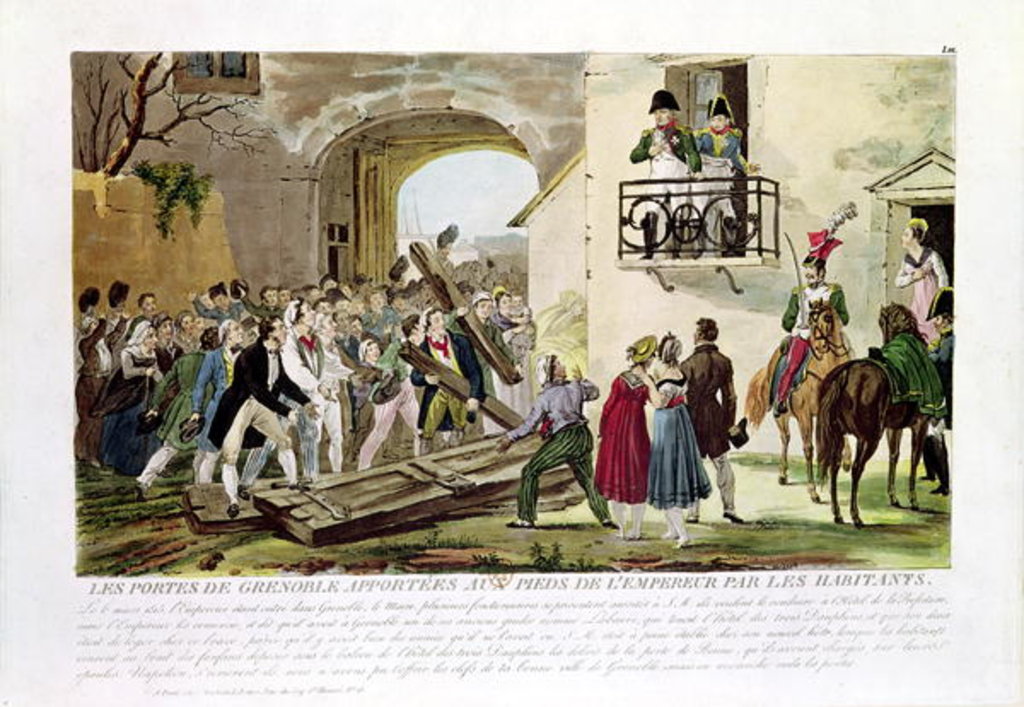 Detail of The Inhabitants Depositing the Gates of Grenoble at the Feet of the Emperor, 6th March 1815 by French School