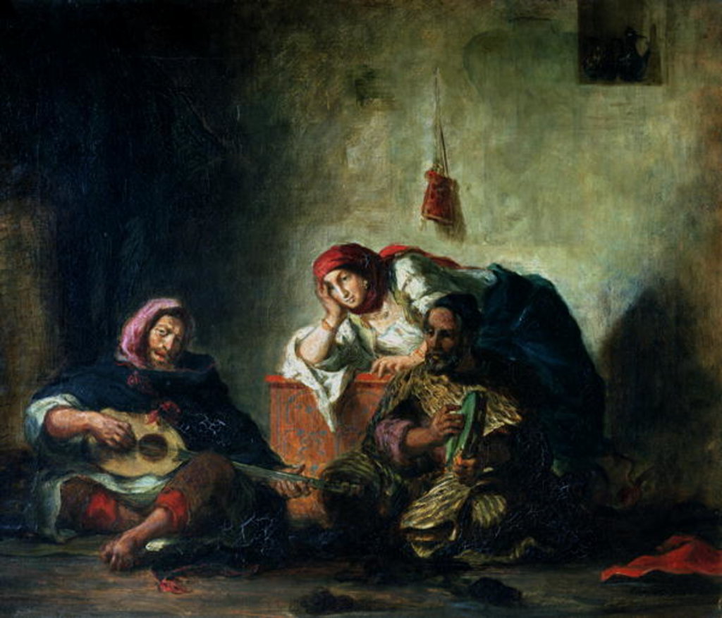 Detail of Jewish Musicians in Mogador, 1847 by Ferdinand Victor Eugene Delacroix