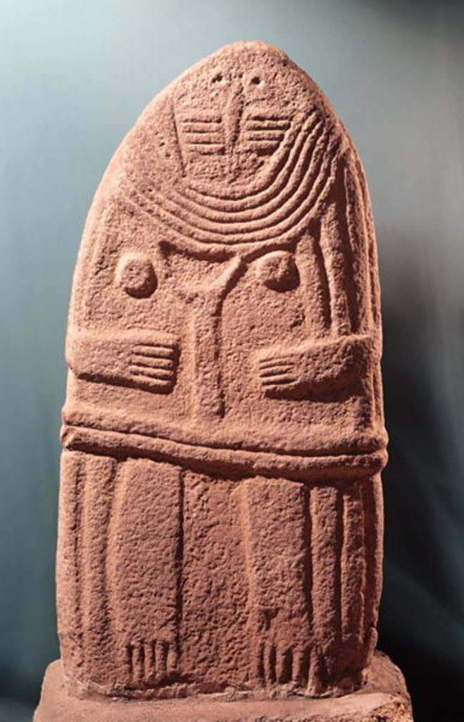 Detail of Menhir statue no.4, from Saint-Sernins-sur-Rance, 6000-3500 BC by Prehistoric Prehistoric