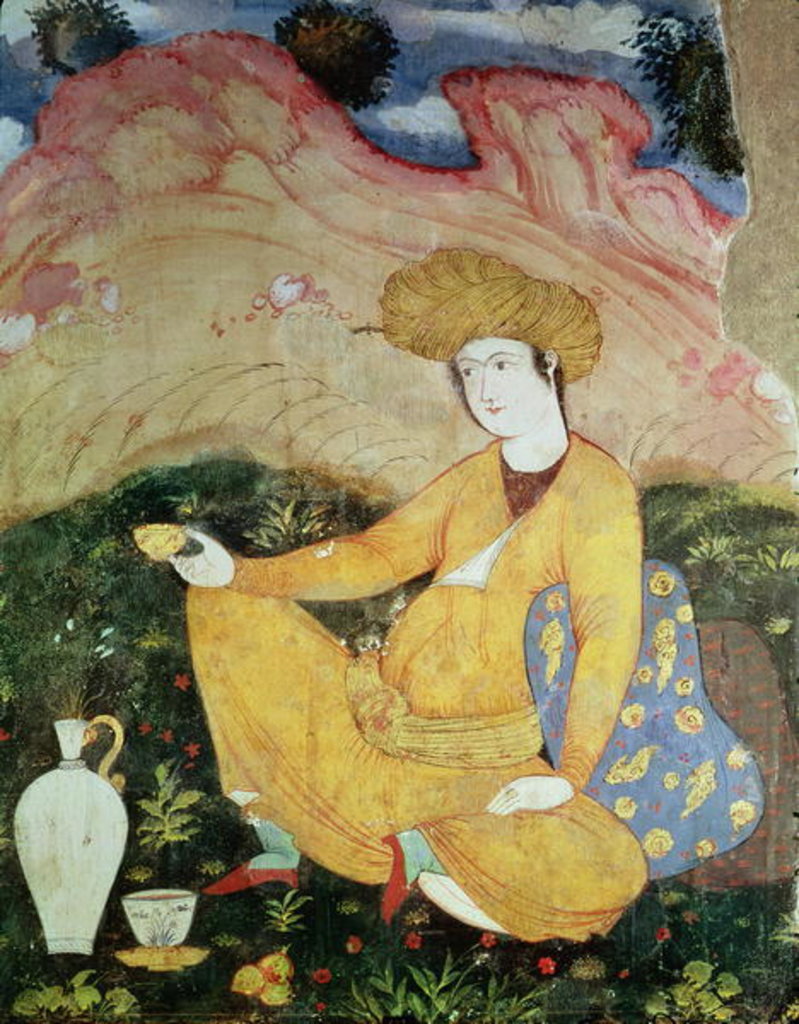 Detail of Courtier from the Court of Shah Abbas I by School Persian