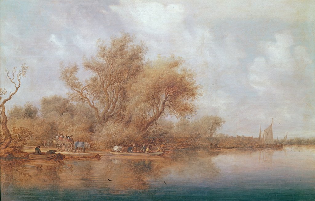 Detail of The Landing Stage, 1635 by Salomon van Ruisdael or Ruysdael