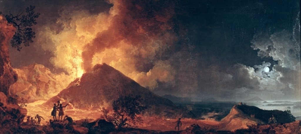 Detail of The Eruption of Mount Vesuvius in 1771 by Pierre Jacques Volaire