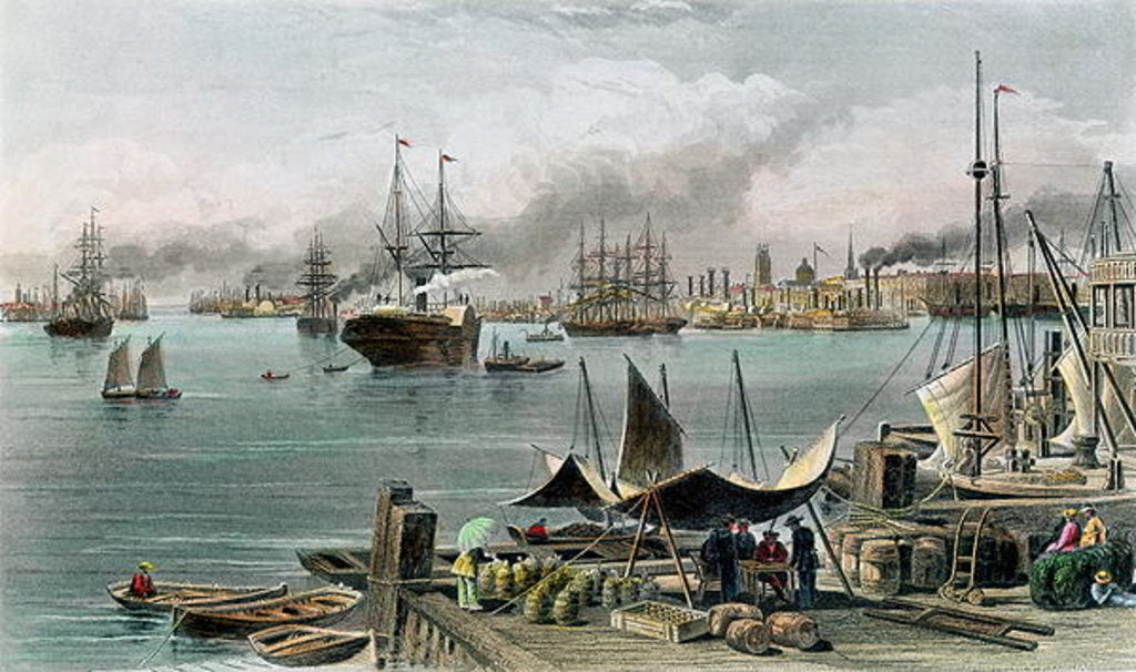 Detail of Port of New Orleans, 1873 by Alfred Rudolph Waud