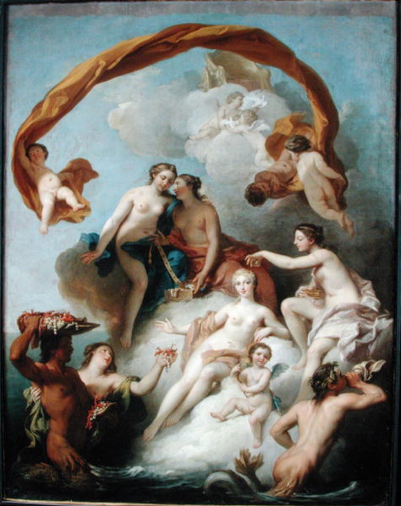 Detail of The Toilet of Venus by Francois Lemoyne
