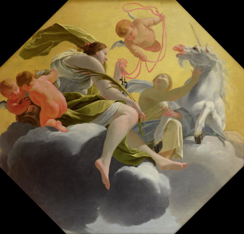 Detail of Temperance by Simon Vouet