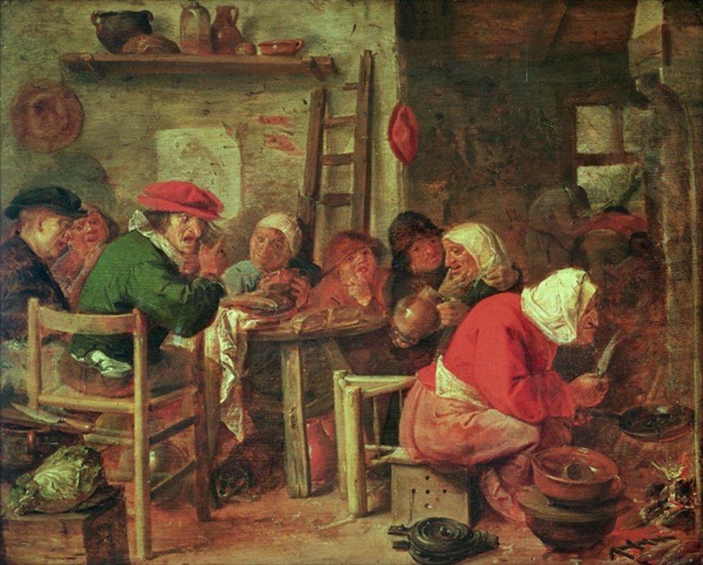 Detail of A Peasant Meal by Adriaen Brouwer