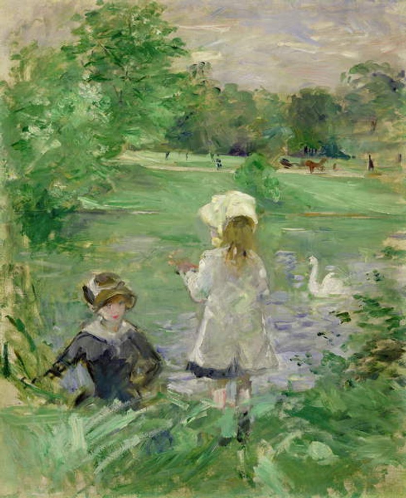 Detail of Beside a Lake, 1883 by Berthe Morisot