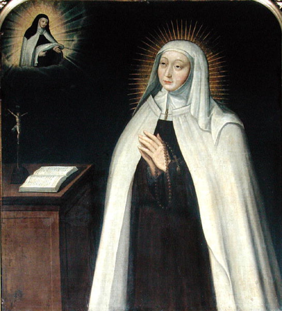 Detail of Madame Acarie known as Marie de l'Incarnation by French School