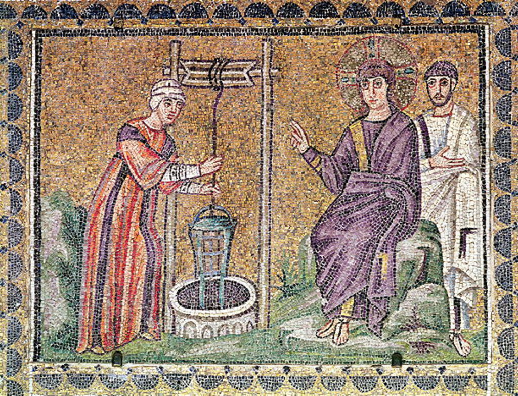Detail of The Woman of Samaria at the Well, Scenes from the Life of Christ by Byzantine School