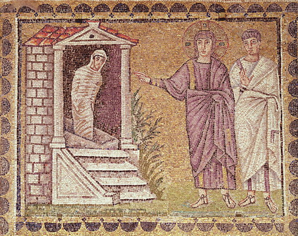 Detail of The Raising of Lazarus, Scenes from the Life of Christ by Byzantine School