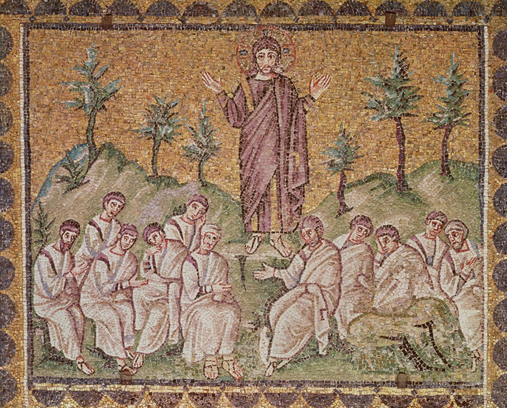 Detail of Sermon on the Mount of Olives, 6th century by Byzantine School