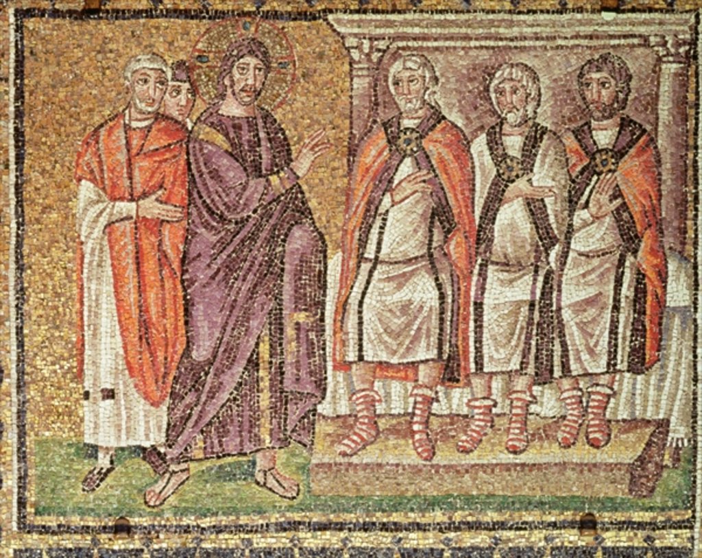 Detail of Jesus before Caiphus, Scenes from the Life of Christ by Byzantine School