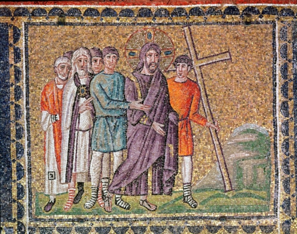 Detail of The Road to Calvary, Scenes from the Life of Christ by Byzantine School
