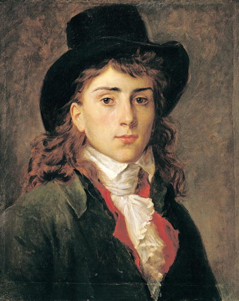 Detail of Portrait of Baron Antoine Jean Gros Aged 20 by Francois Pascal Simon Baron Gerard