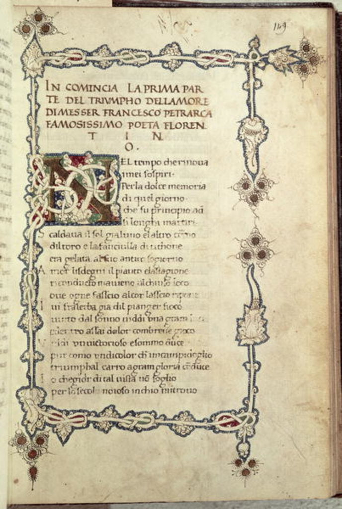 Detail of Ms.392 fol.149 The Triumph of Love by Italian School