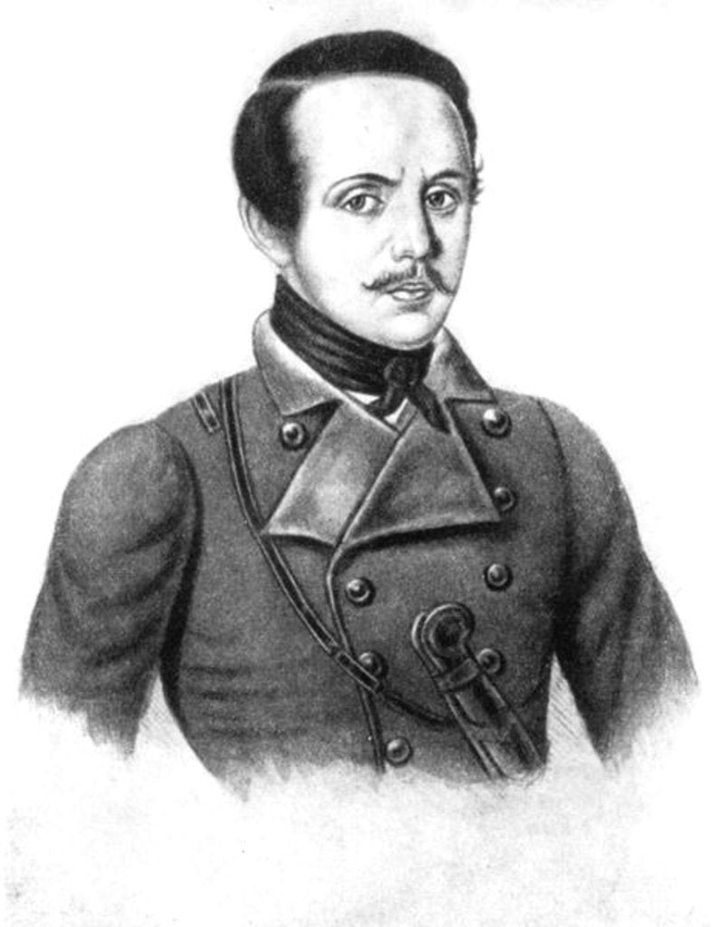 Detail of Mikhail Yuryevich Lermontov by Kyrill Antonovitch Gorbunov