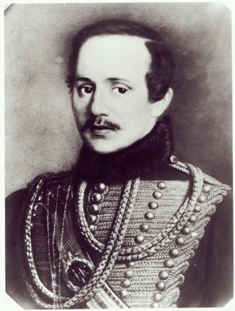 Detail of Mikhail Yuryevich Lermontov by Kyrill Antonovitch Gorbunov
