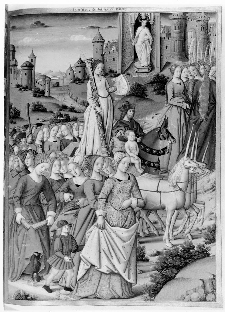 Detail of Ms.Fr.594 fol.102 The Triumph of Chastity and Reason by French School