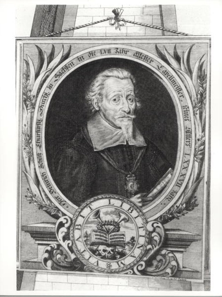 Detail of Portrait of Heinrich Schutz by Christian Romstedt or Romstet