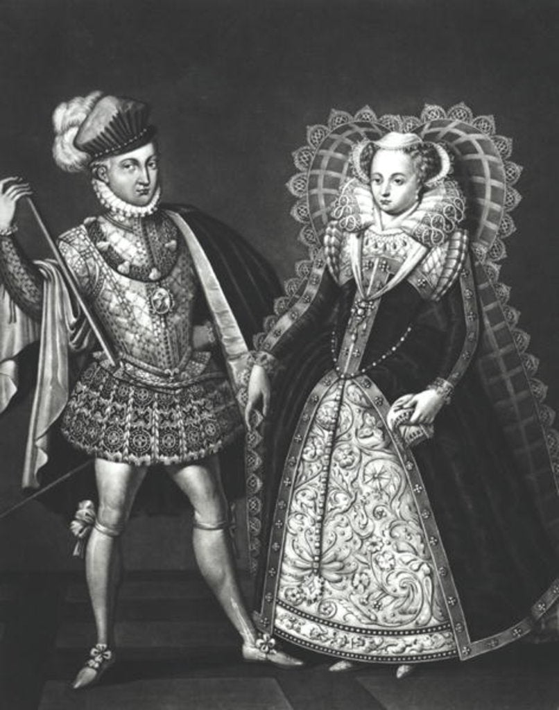 Detail of Portrait of Mary Queen of Scots and Henry Stewart, Lord Darnley, 29th June 1565 by English School
