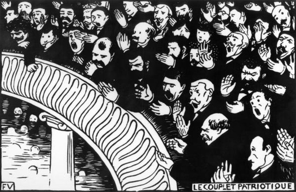 Detail of The Patriotic Couplet, 1893 by Felix Edouard Vallotton