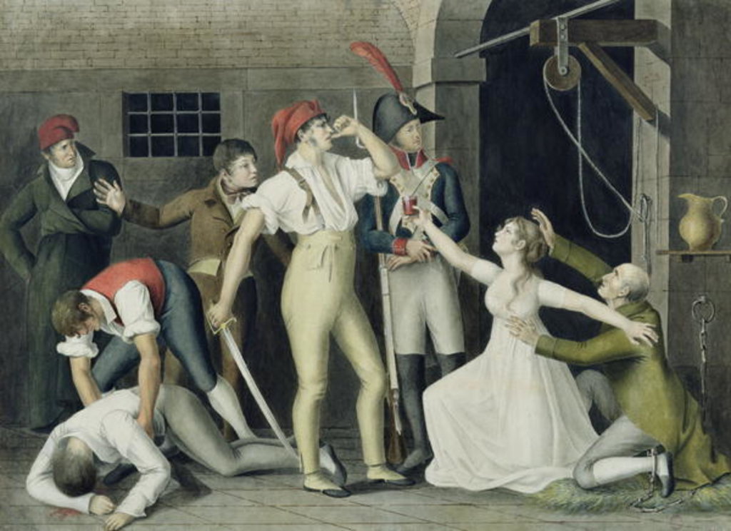 Detail of The Filial and Heroic Devotion of Madamemoiselle de Sombreuil in September 1792, c.1800 by French School