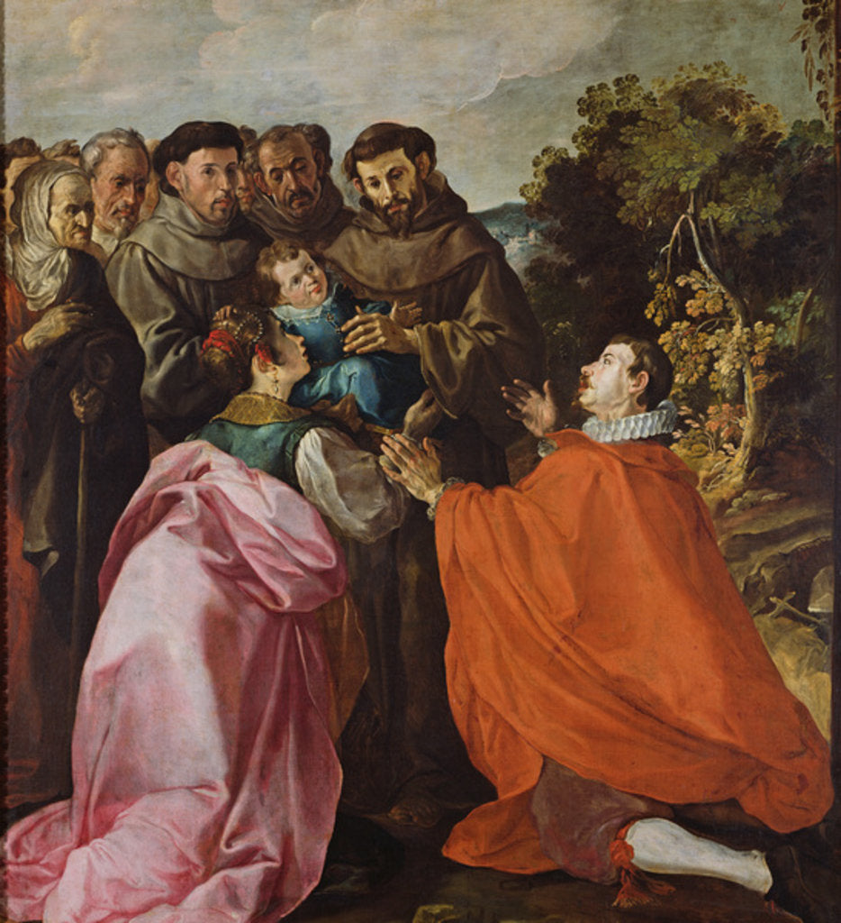 Detail of Healing of St. Bonaventure by St. Francis of Assisi, c.1628 by Francisco Herrera