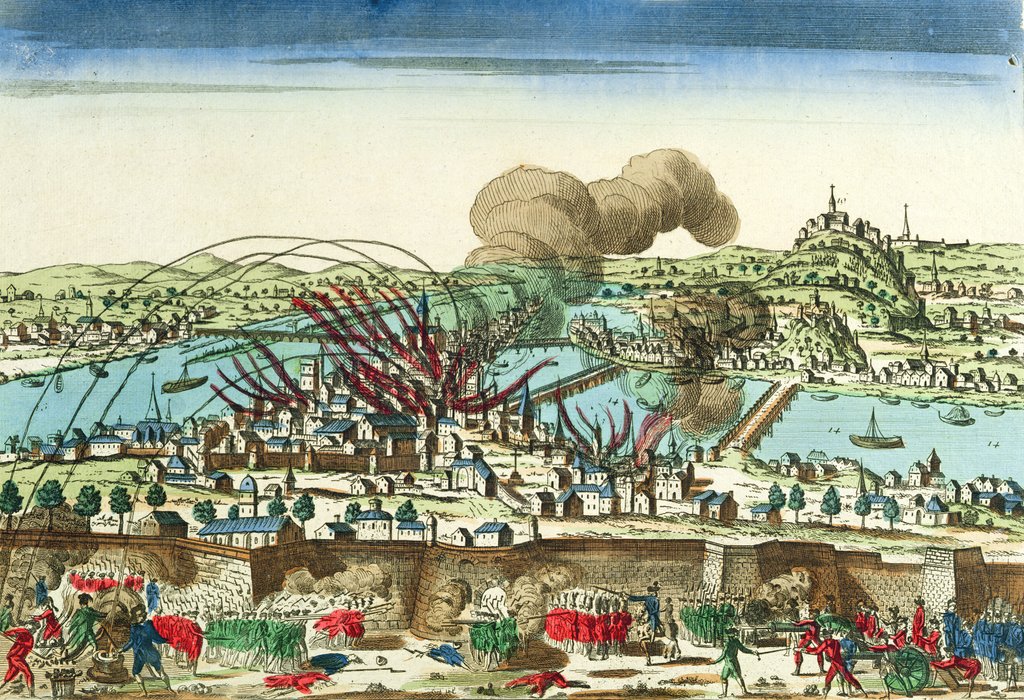 Detail of Siege of Lyon, October 1793 by French School