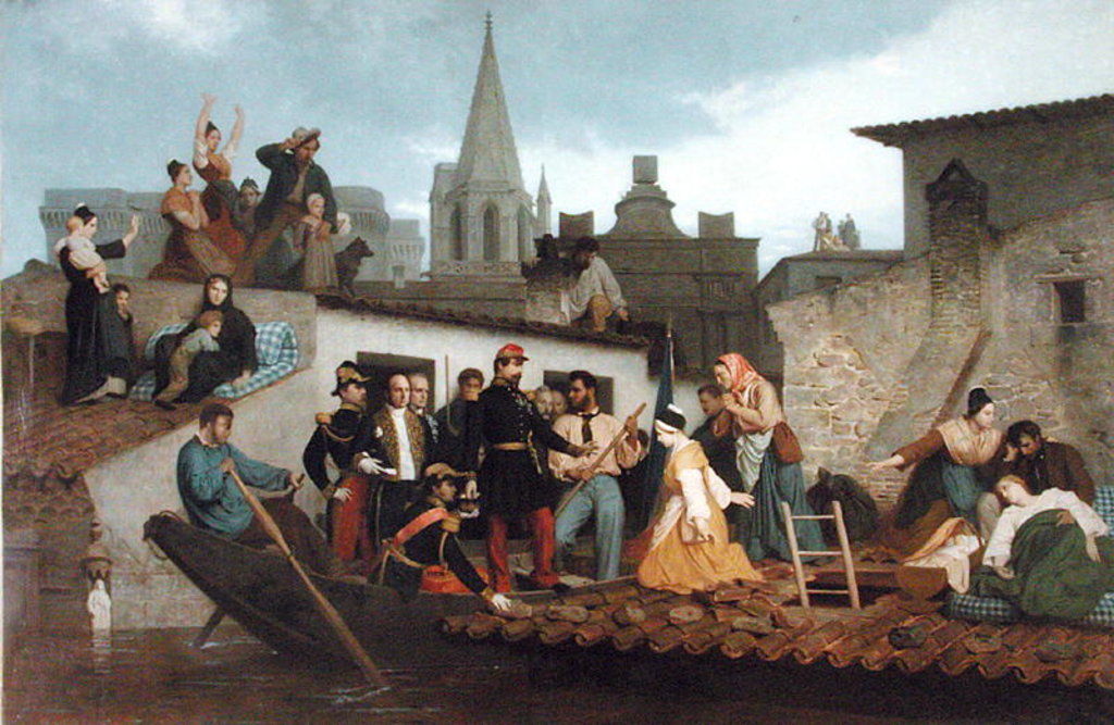 Detail of Napoleon III Visiting Flood Victims of Tarascon in June 1856, 1856 by William-Adolphe Bouguereau