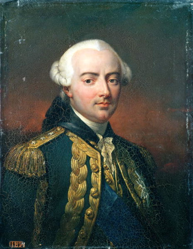 Detail of Portrait of Charles Henri Count of Estaing by Jean Pierre Franque